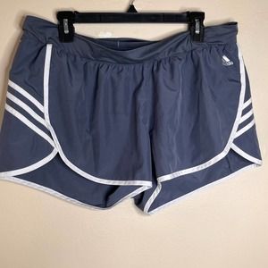 Adidas 3” Running Gray White Climalite Shorts Sz XL